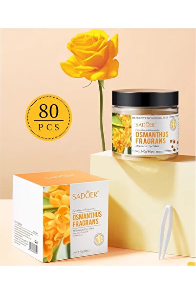SADOER Osmanthus-Scented Eye Mask, 140 g (80 Pieces) — Moisturizing & Nourishing, Lightweight Fabr