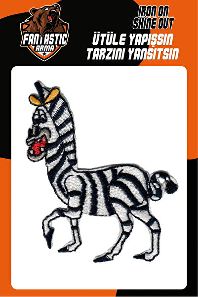 FANTASTIC ARMA Ütü ile Yapışan Nakış Arma – Madagaskar Zebra Marty Eğlenceli ...