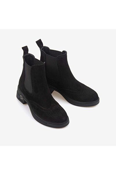 Rouge Hakiki Deri Süet Kadın Chelsea Bot 359