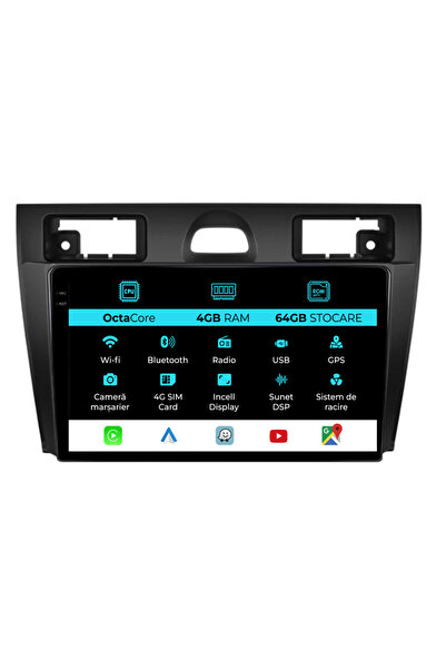NavStore Navigatie Dedicata Ford Fiesta (2006-2011), 9Inch, 4Gb Ram, 64Gb Sto...