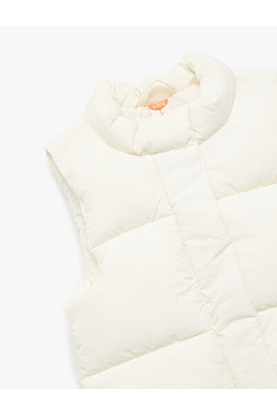 Koton Stand Collar Sleeveless Snap Closure Inflatable Vest