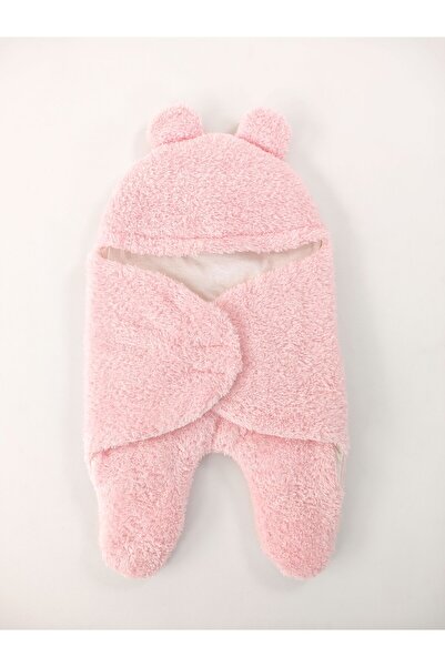 Tomuycuk 0-6 Months Fiber-Eared Plush Baby Swaddle Welsoft Fabric Newborn Sleeping Bag