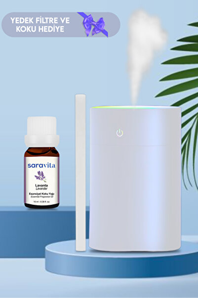 DİYKAYA 400 ML Ultrasonik Lavanta Kokulu Hava Nemlendirici ve Aroma Difüzörü-...