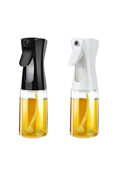 wei inox Set of 2 oil/vinegar spray bottles, 230 ml, glass and PVC, black/white