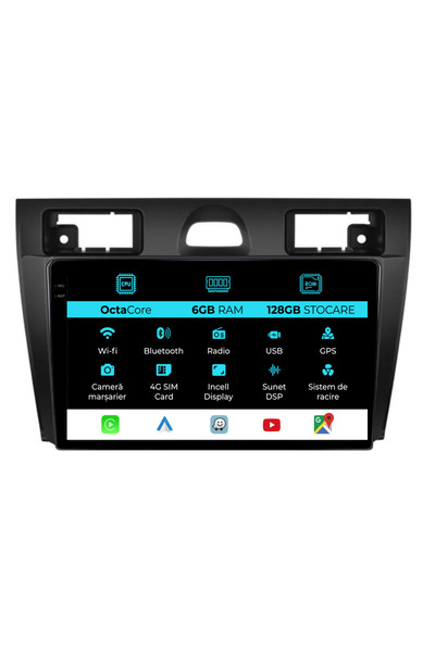 NavStore Navigatie Dedicata Ford Fiesta (2006-2011), 9Inch, 6Gb Ram, 128Gb St...