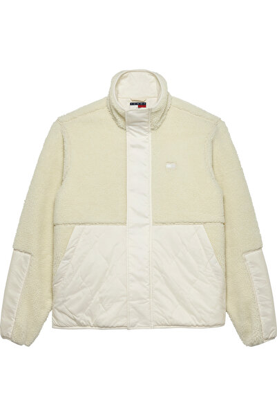 Tommy Hilfiger Tjm Essentl Mix Teddy Kumaş Erkek Beyaz Ceket