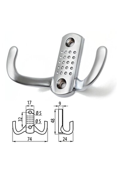 GTV Set of 5 Metal Furniture Hangers, B0 K23 05, Aluminum