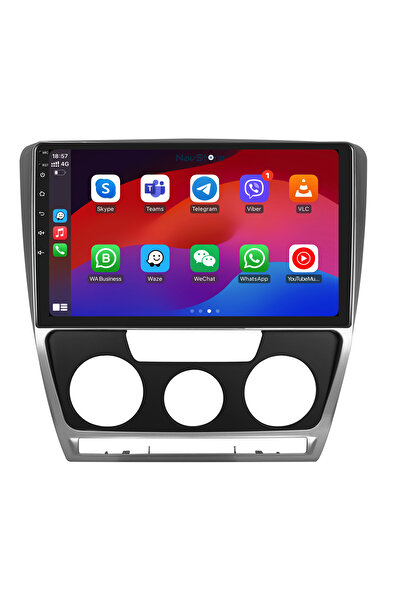 NavStore Navigatie Android Dedicata Skoda Octavia 2 (2004 - 2013), 10Inch, 4Gb Ram, 64Gb Stocare, Carplay