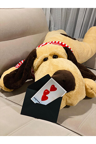 xprops 125 Cm Dev Peluş Yumuşak Büyük Köpek Oyuncak Uyku Sarılma Arkadaşı Sevgililer Doğum Günü Hediyesi