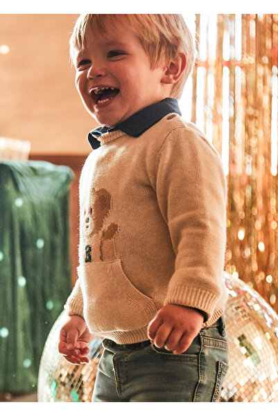 MAYORAL Bear Sweater for 1-4 Years Old - Camel