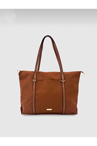 Swaggo collections Kadın Saten Paraşüt Kumaş Büyük Boy Shopper Omuz Çanta