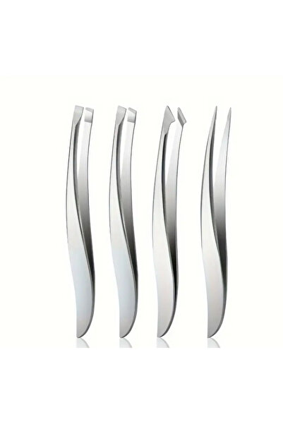 SaraTremo Set de 4 pensete profesionale din oțel inoxidabil