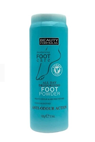 BEAUTY FORMULAS بودرة القدمين لإزالة الروائح الكريهة طوال اليوم 100 جرام