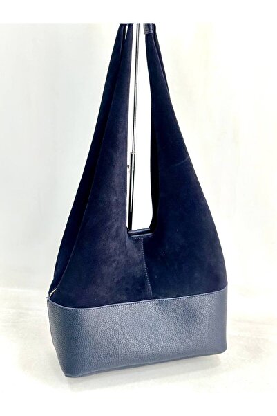 HFKY حقيبة كتف جلدية نسائية. حقيبة كتف طويلة بسحاب جانبي من الجلد المدبوغ RY319