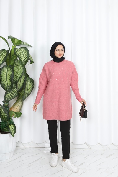 NİSUM MODA Stoned Knitwear Tunic