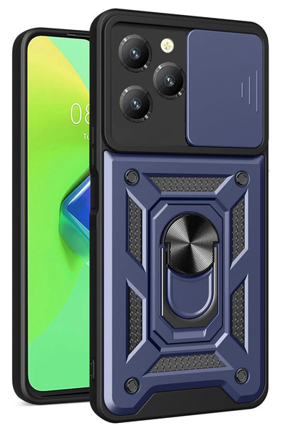 NewFace حافظة ZENGEZUR لهاتف Infinix Hot 40 Pro مصنوعة من السيليكون مع حلقة ع...