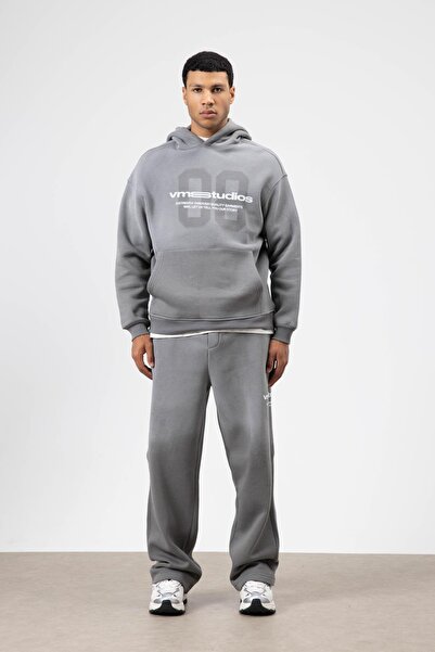 VAMOSCLO Oversize Printed Tracksuit Set Smoked