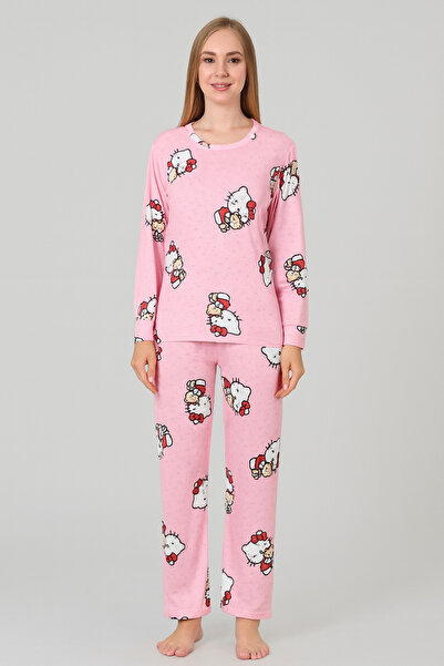 Silona Homewear Σετ πιτζάμες με σχέδιο Hello Kitty σε ροζ χρώμα