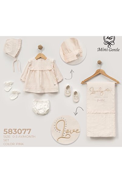 Baby shine Luxury Embroidered Cotton Baby Girls' 6-Piece Reception Set - Assorted Colors