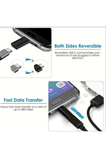 HUXBEE MİCRO USB den Type C dönüştürücü data veri şarj aktarımı