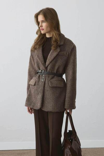 Hooopstore Premium Kruvaze Kahve Blazer