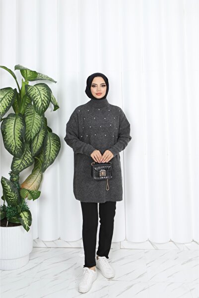 NİSUM MODA Stoned Knitwear Tunic