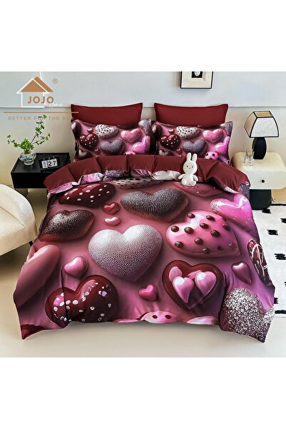 JOJO HOME 5D bedding, digital print, 6 pieces, fitted sheet, Candy
