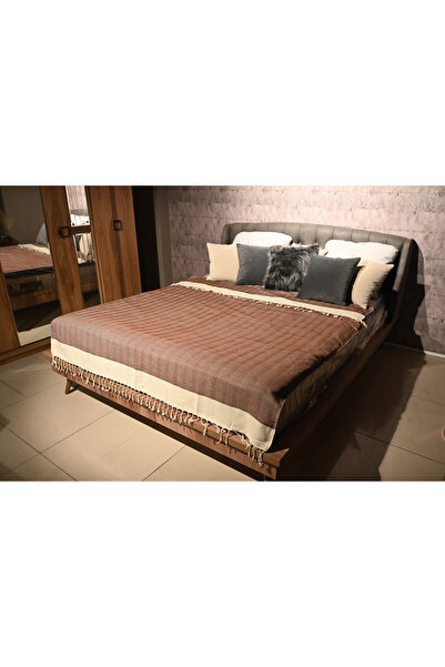 Balıksırtı Yatak Örtüsü 155x205cm Peştemal Örtü Pike