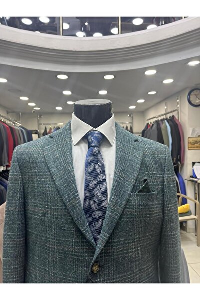 ENRICO MASAROTTI Battal Big Size 4 Drop Wool Men's Jacket