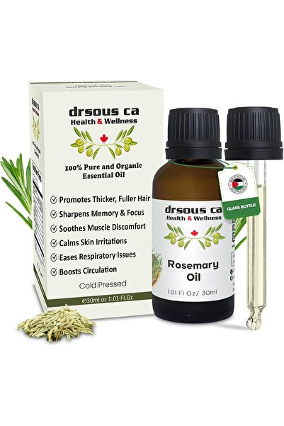 dr sous زيت إكليل الجبل العطري العضوي 30 مل - 100% نقي ومعصور على البارد