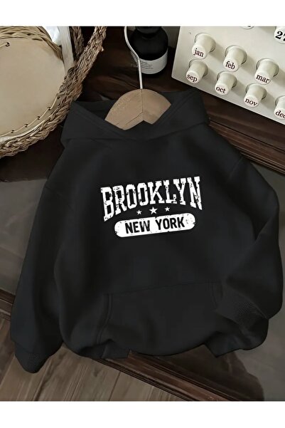 FUFLUNS نيويورك الولايات المتحدة الأمريكية سويت شيرت بغطاء للرأس للجنسين