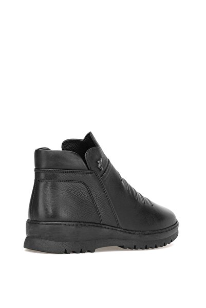 Voyager B001 Women's Genuine Leather Flat Boots Black