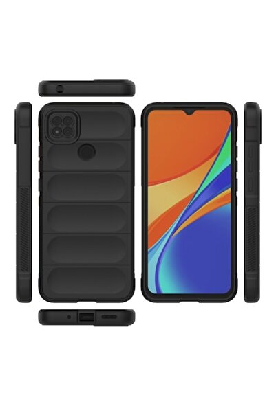 SOFAL Carcasă de telefon pentru Xiaomi Redmi 9C / Redmi 9C NFC, H91, Poliuretan, Negru