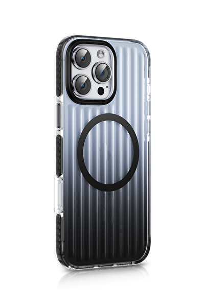 OSG iPhone 15 Uyumlu Magsafe Destekli Dalgalı Tasarım Darbe Emici Ultra Premi...