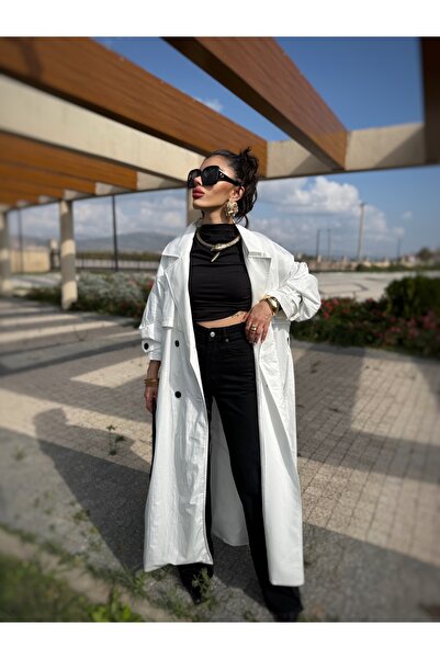 GÜLCİCİ BEYAZ TRENÇ