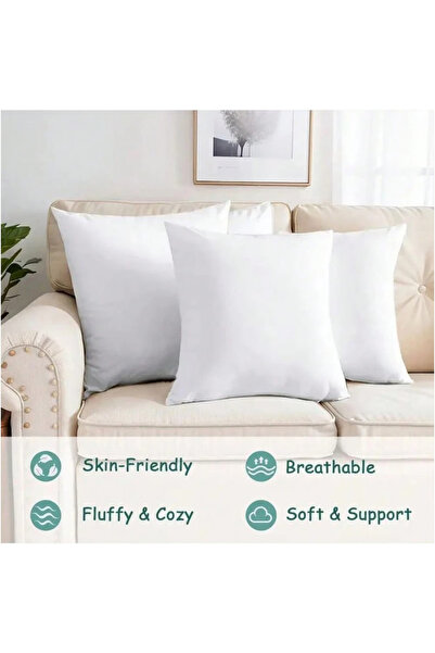 OEM Set of 6 premium pillowcases with zipper, White - 50x50