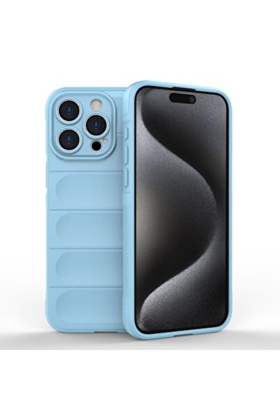 SOFAL iPhone 15 Pro Max Case P353, Polyurethane, Light Blue