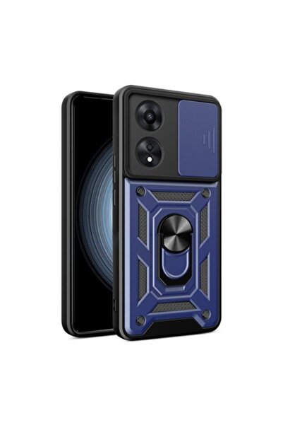 SOFAL Phone Case for Oppo A58 4G (H379), Polyurethane, Blue