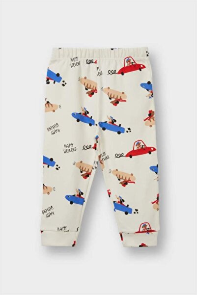 DeFacto Baby Boy Pajama Set Vehicle Printed Long Sleeve Top Long Bottom (25 Au)