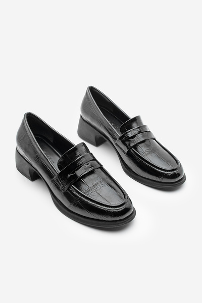 potinonline K1066 Дамски обувки с нисък ток от крокодилска кожа за ежедневно носене