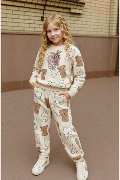 Breeze Girl's Printed Tracksuit Set Bre-22109