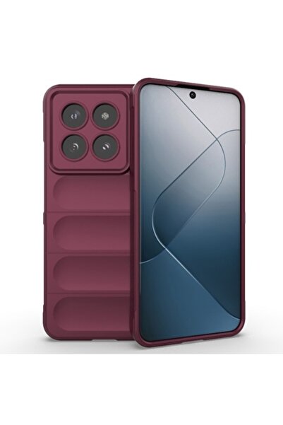 SOFAL Husă de telefon pentru Xiaomi 14 Pro, P368, poliuretan, bordeaux