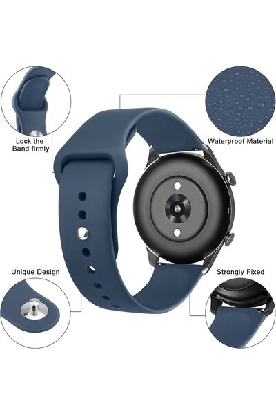 Generic 22mm Quick Release Silicone Replacement Band for Amazfit GTR 4/GTR 3 Pro/GTR 3/GTR 2 (47mm)