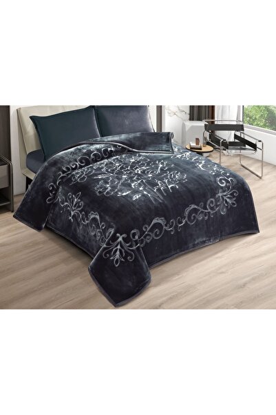 Gerenic 5 kg double blanket, two layers, engraved side and plain side, super soft texture, king size 220*240 cm