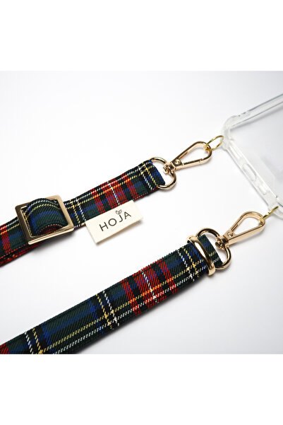 HOJA Store حافظة هاتف آيفون 17 إير خضراء منقوشة مع حزام للهاتف