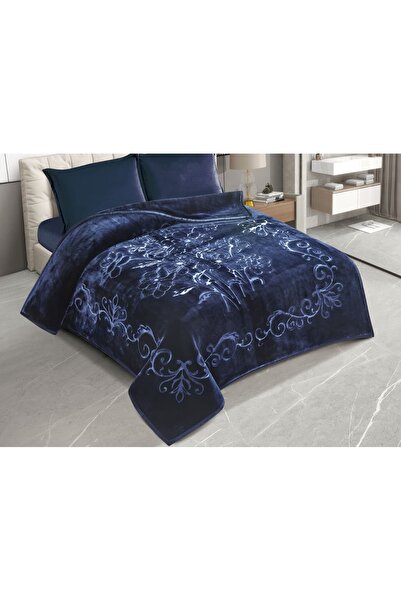 Gerenic 5 kg double blanket, two layers, engraved side and plain side, super soft texture, king size 220*240 cm