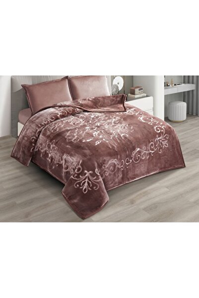 Gerenic 5 kg double blanket, two layers, engraved side and plain side, super soft texture, king size 220*240 cm
