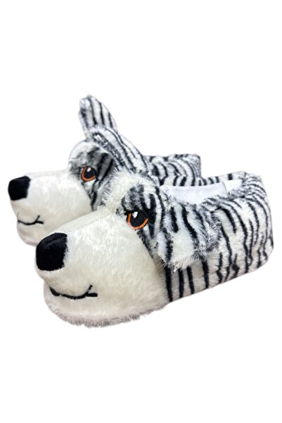 Benittokids Pantofi de casă unisex cu figurină de câine, pantofi de casă, care nu fac zgomot, cu talpă anti-alunecare
