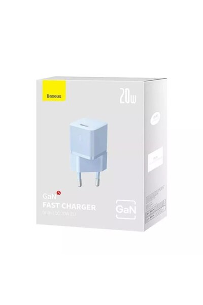 Baseus Φορτιστής τύπου C, Γρήγορη φόρτιση, GaN, 20W, O12, CCGN050103, Μπλε