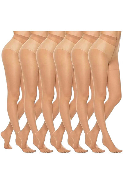 OEM Set of 6 women's stockings, Skin color